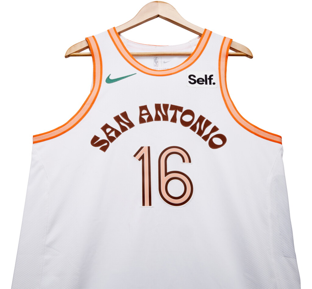 View full screen - View 1 of Lot 13. Cedi Osman San Antonio Spurs 2023-2024 In-Season Tournament Game Worn City Edition Jersey .
