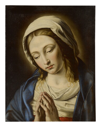 View full screen - View 1 of Lot 226. FOLLOWER OF GIOVANNI BATTISTA SALVI, CALLED SASSOFERRATO | MADONNA IN PRAYER.