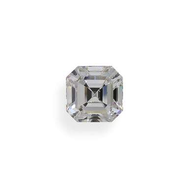 View full screen - View 1 of Lot 27. A 3.01 Carat Square Emerald-Cut Diamond, G Color, VS2 Clarity.