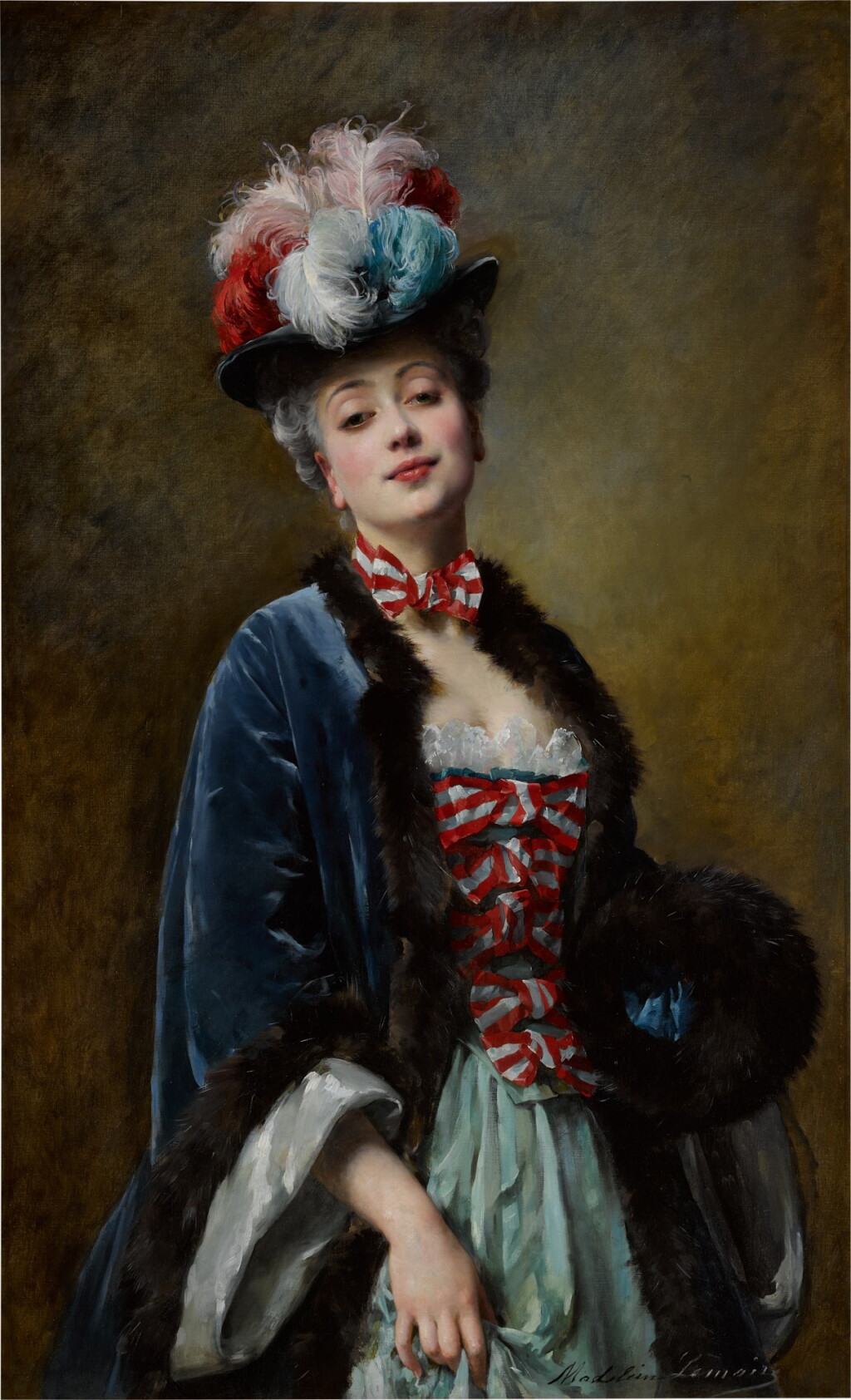 View full screen - View 1 of Lot 467. Lady in Red, White, and Blue.
