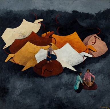 View full screen - View 1 of Lot 4560. Buffaloes | 水牛.