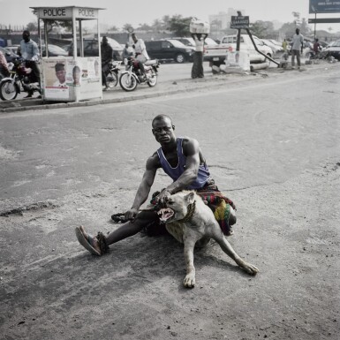 View full screen - View 1 of Lot 47. 'Abdullahi Mohammad with Mainasara', Lagos, Nigeria from the series The Hyena and Other Men, 2007.