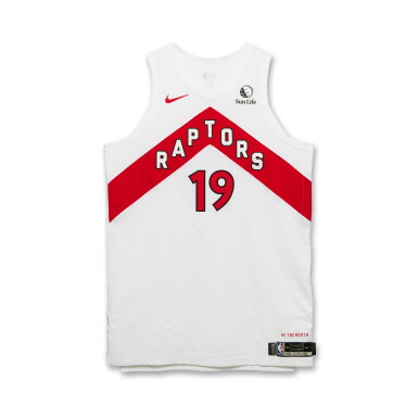 View full screen - View 1 of Lot 20. Jakob Poeltl Toronto Raptors 2025-2026 NBA Tip-Off Game Worn Association Edition Jersey.