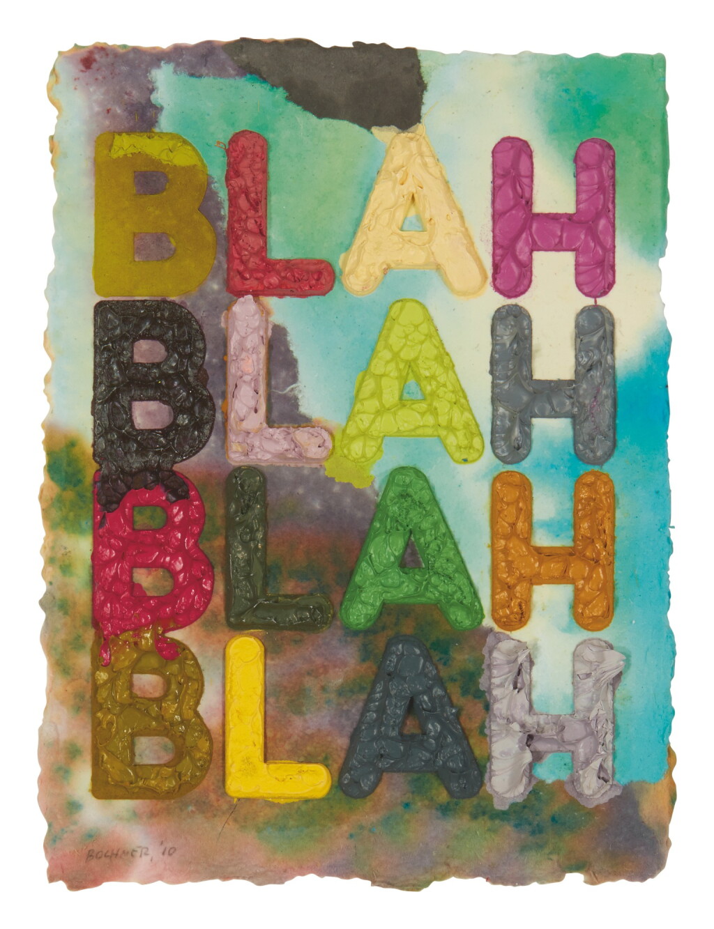 Voir en plein écran - Voir 1 du lot 509. MEL BOCHNER | BLAH, BLAH, BLAH.
