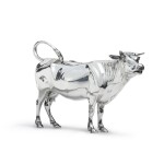 A Large Dutch Silver Cow Creamer, Circa 1900
