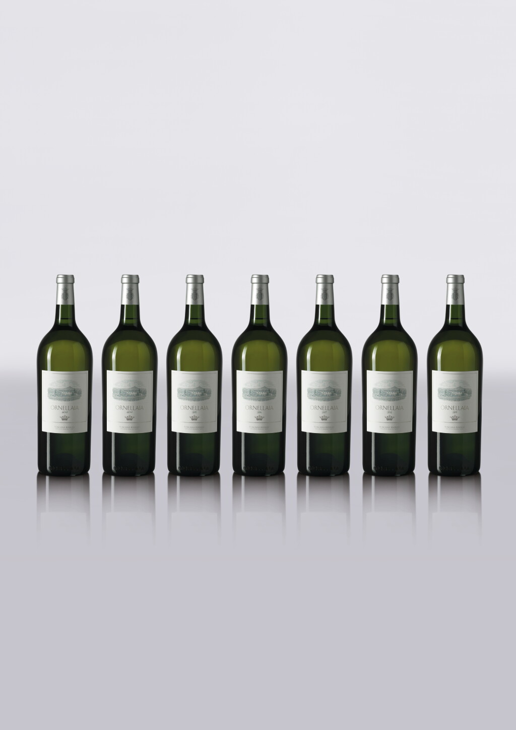 View full screen - View 1 of Lot 12. 7 MAGNUMS | ORNELLAIA BIANCO VERTICAL (7 MAG).