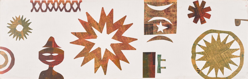 View full screen - View 1 of Lot 166. Newspaper Collage.