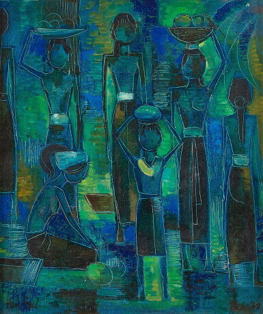 View full screen - View 1 of Lot 6238. Han Snel 漢·斯尼奧 | Women with baskets 女人與籃子.