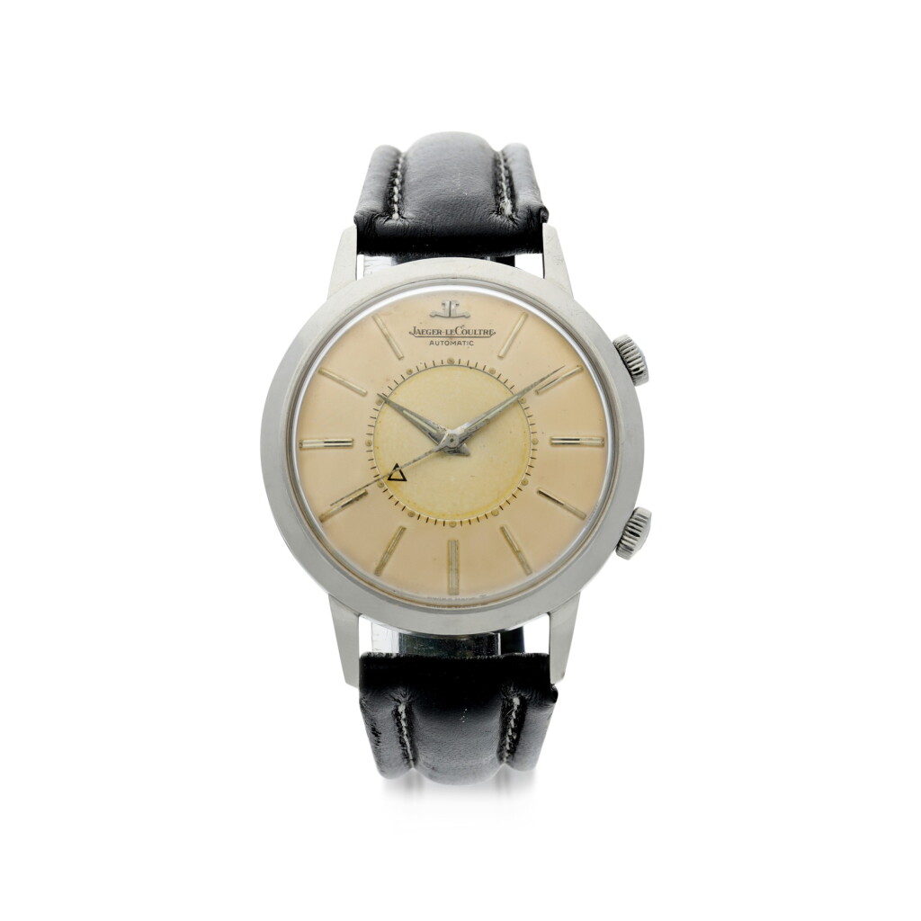全螢幕檢視 - 查看153JAEGER LECOULTRE | A STAINLESS STEEL AUTOMATIC WRISTWATCH WITH ALARM, CIRCA 1965的1