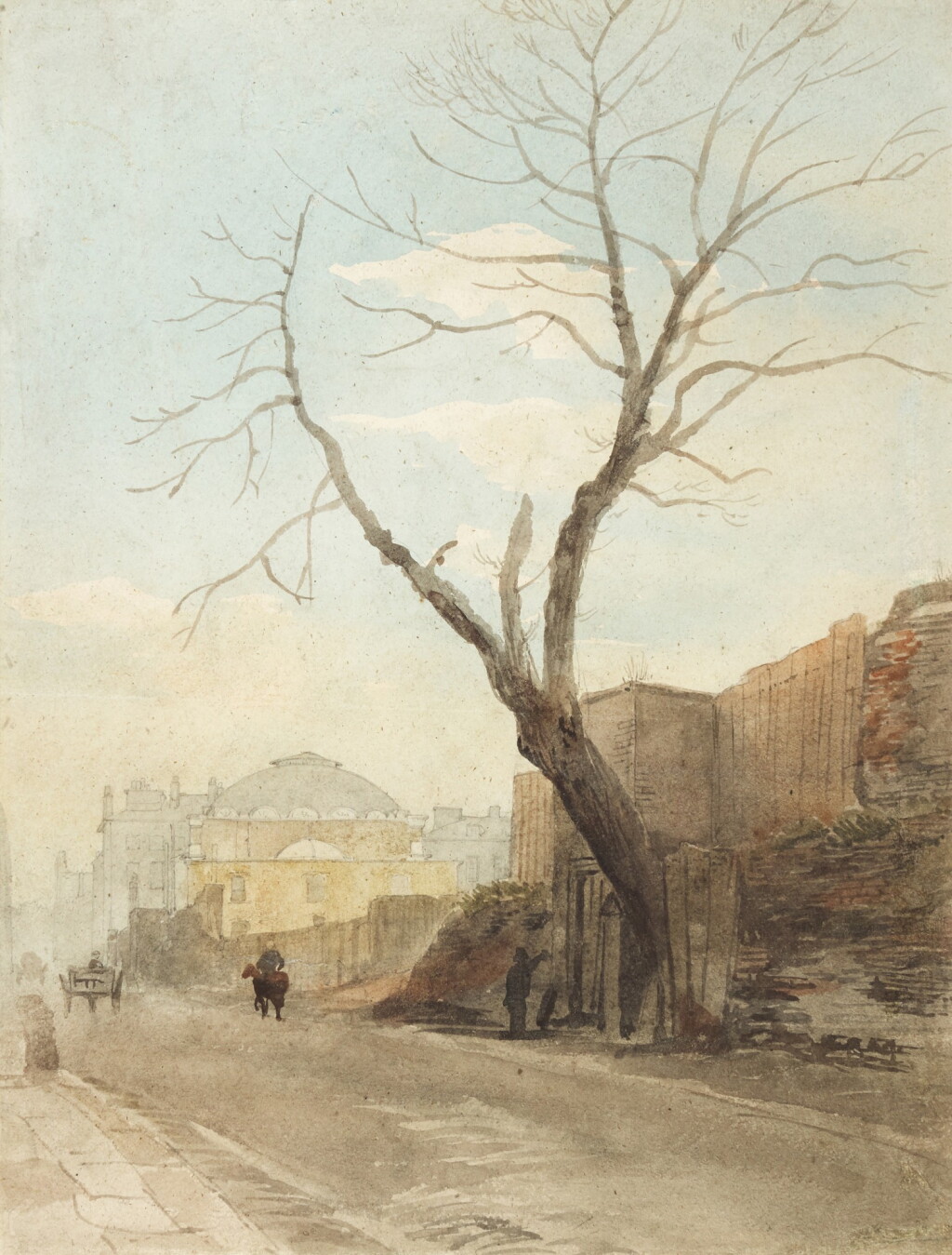 View full screen - View 1 of Lot 207. Albion Chapel and the Remains of London Wall and Bethlehem Hospital.