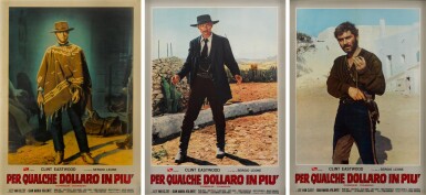 View full screen - View 1 of Lot 147. PER QUALCHE DOLLARO IN PIU / FOR A FEW DOLLARS MORE (1966) POSTERS, ITALIAN.