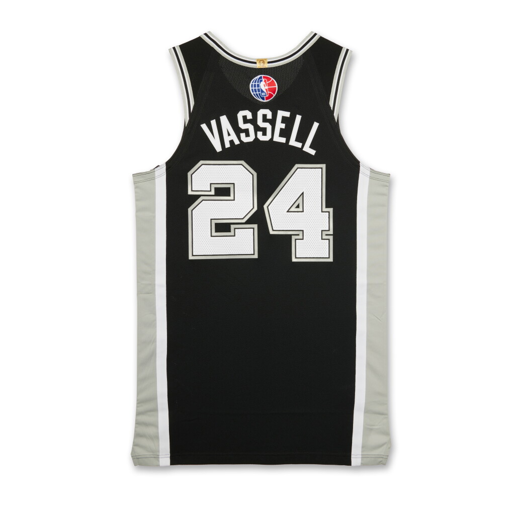 View full screen - View 1 of Lot 37. Devin Vassell ‘2025 Paris Games’ San Antonio Spurs 2024-2025 Game Worn Icon Edition Jersey .