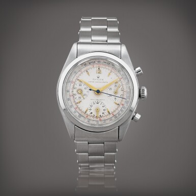 View full screen - View 1 of Lot 354. Pre-Daytona, reference 6234 Montre bracelet chronographe en acier | Stainless steel chronograph wristwatch with bracelet Vers 1957 | Circa 1957.