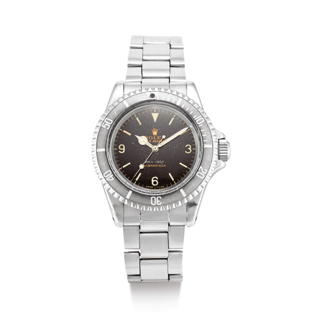 View full screen - View 1 of Lot 2221. ROLEX | SUBMARINER "EXPLORER DIAL", REF 5513 A STAINLESS STEEL WRISTWATCH WITH EXPLORER DIAL BRACELET, CIRCA 1964 " | 勞力士 | Submariner ""Explorer Dial"" 型號5513 精鋼鏈帶腕錶,錶殼編號1170517,約1964年製".