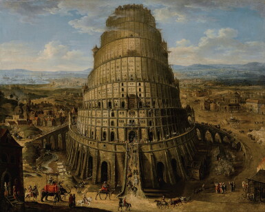 View full screen - View 1 of Lot 14. FLEMISH SCHOOL, 17TH CENTURY | THE TOWER OF BABEL.