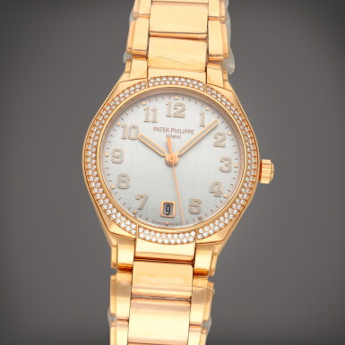 View full screen - View 1 of Lot 24. Twenty-4, Reference 7300/1200R-010 | A pink gold and diamond-set wristwatch with date | Circa 2020 | 百達翡麗 | Twenty-4 型號7300/1200r-010 | 粉紅金及鑽石腕錶備日期顯示,製作年份約2020.