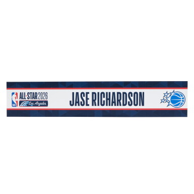 View full screen - View 1 of Lot 69. Jase Richardson ‘NBA All-Star Weekend’ Locker Room Nameplate | Set of 2.