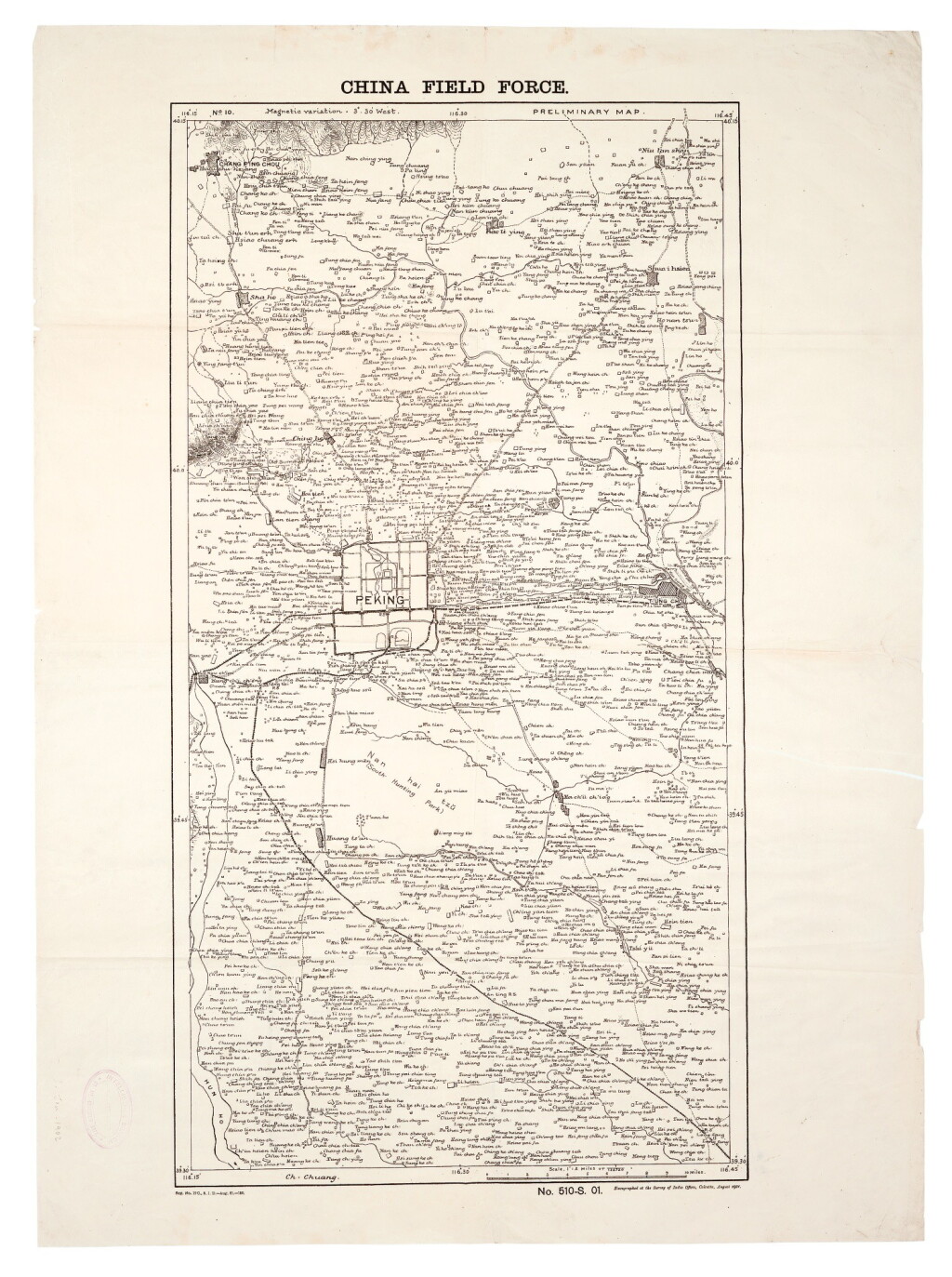 View full screen - View 1 of Lot 274. China, Boxer Rebellion Map, 1901.