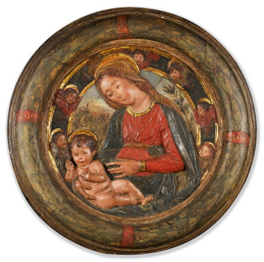 View full screen - View 1 of Lot 103. Relief of the Madonna and Child.