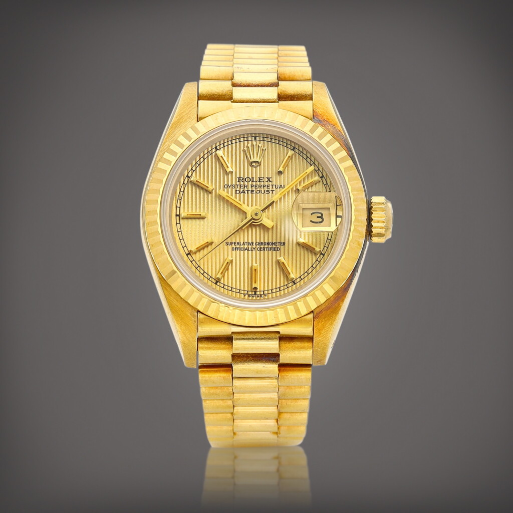 View full screen - View 1 of Lot 8746. DateJust, Reference 69178 | A yellow gold wristwatch with date and bracelet, Circa 1983 | 勞力士 | DateJust 型號69178 | 黃金鏈帶腕錶,備日期顯示,約1983年製.