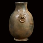 AN EXTREMELY RARE JADE VESSEL, HU EASTERN HAN DYNASTY | 東漢 玉獸首銜環壺