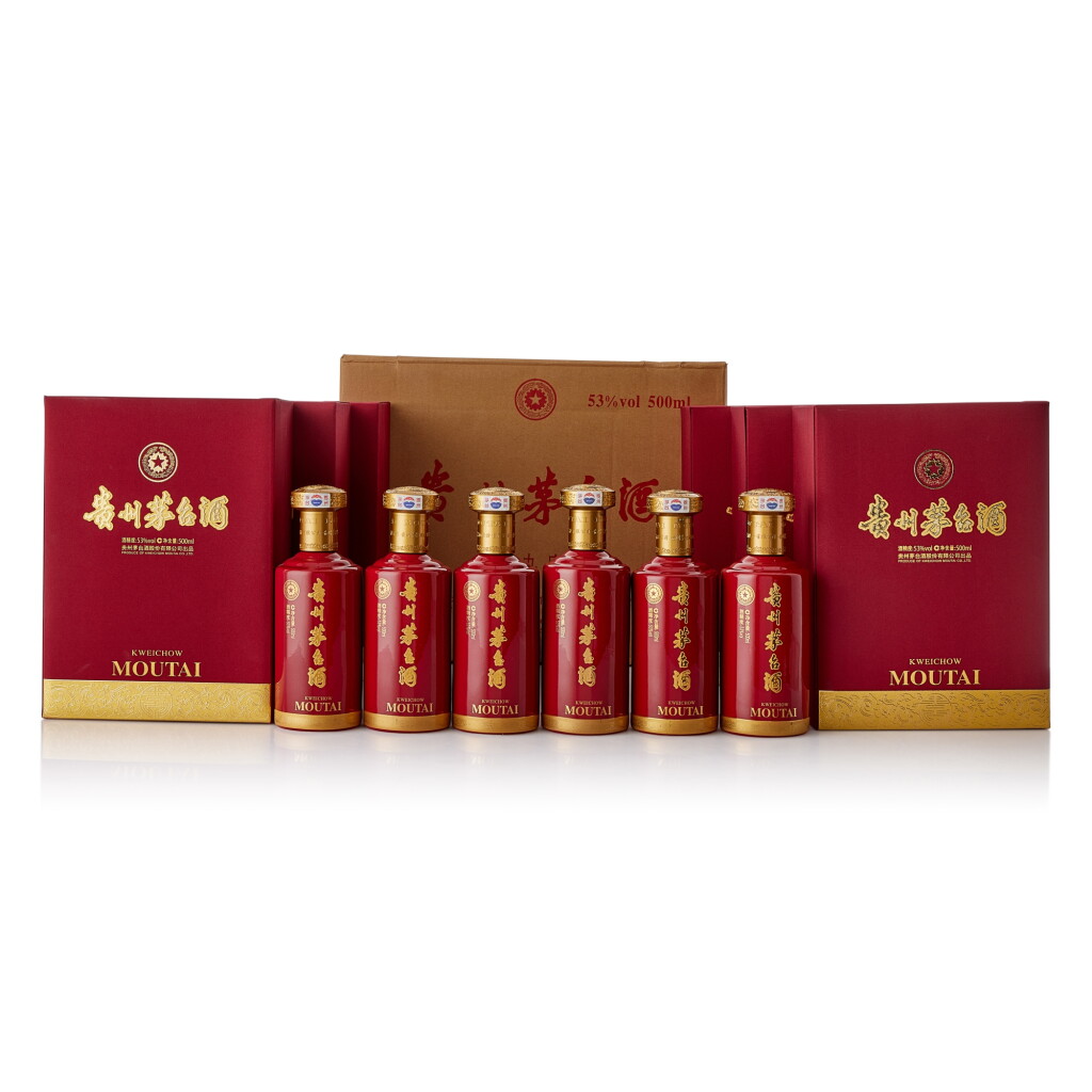 View full screen - View 1 of Lot 8641. 2023年產貴州茅台酒 - 九慶特別版(原箱) Kweichow Moutai Jiuqing Edition 2023 (6 BT50).