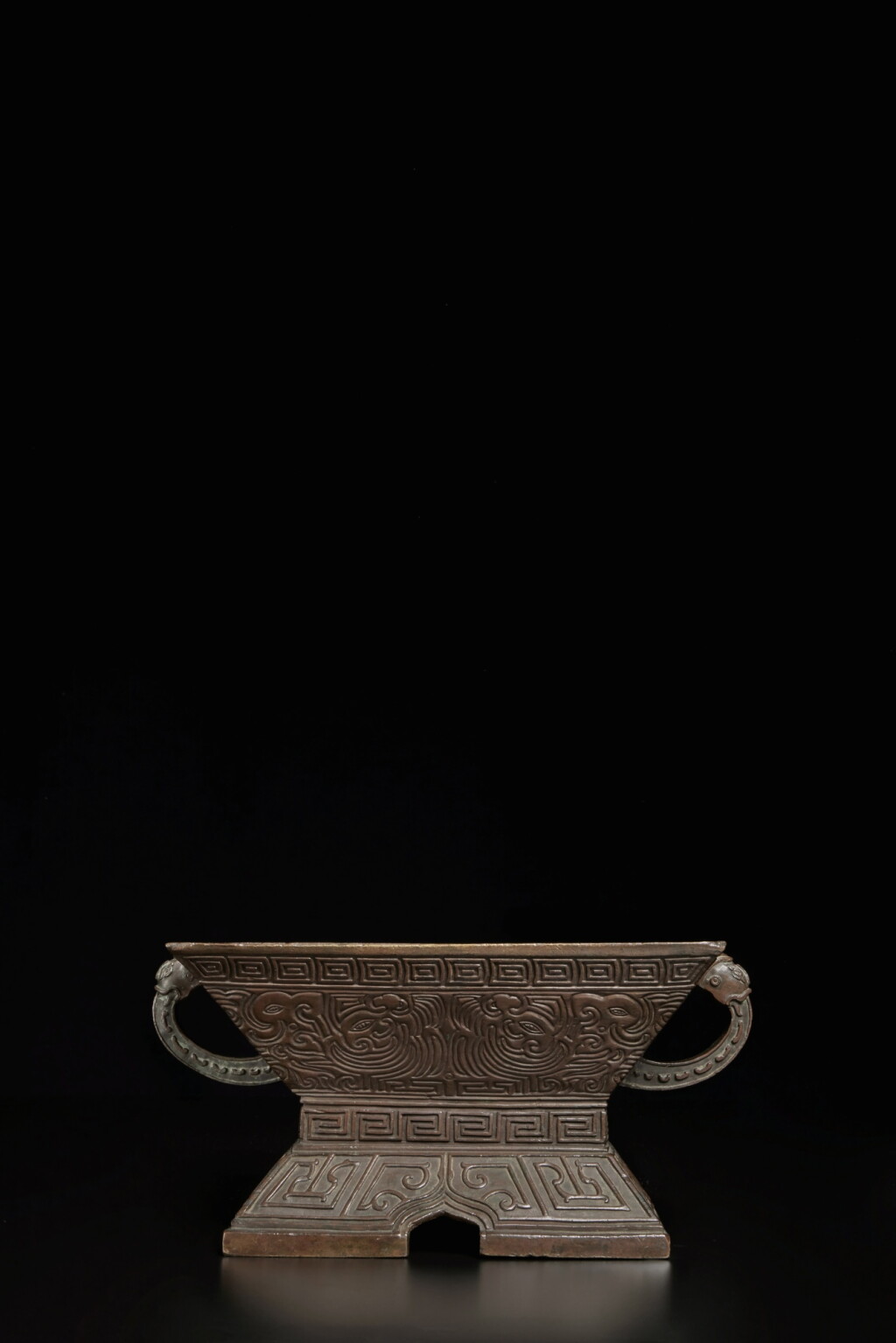 View full screen - View 1 of Lot 126. An archaistic bronze ritual vessel (Fu), Seal mark and period of Qianlong.