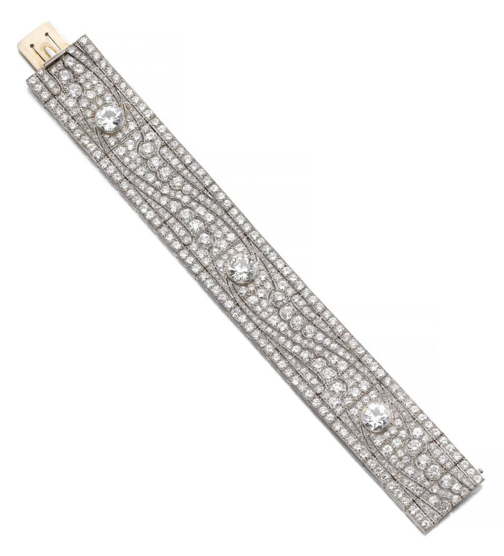 View full screen - View 1 of Lot 602. Diamond bracelet, 1930s | 鑽石手鏈, 1930年代.