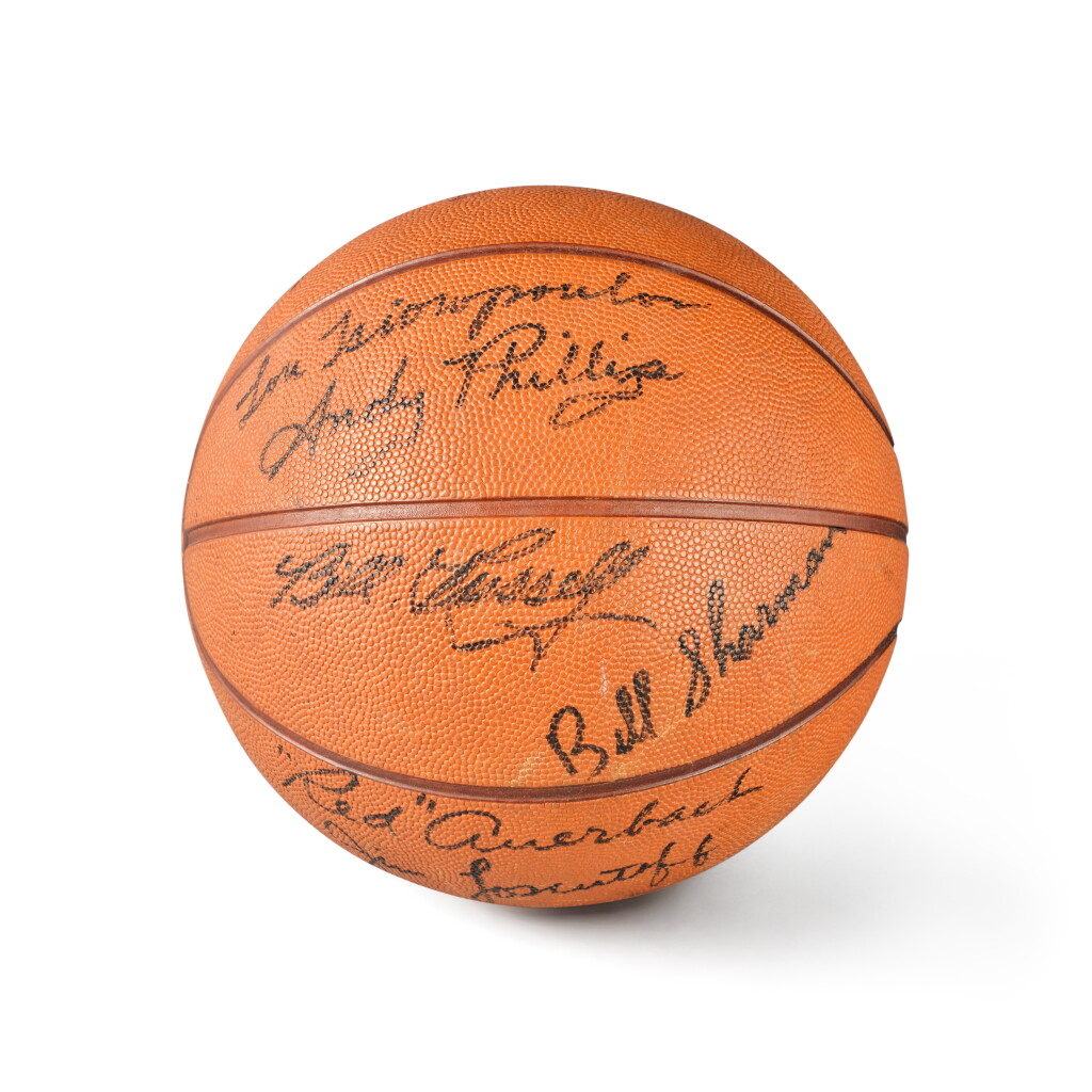 View full screen - View 1 of Lot 13. 1950s Boston Celtics Dynasty Team Signed Basketball.