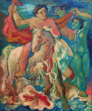 View full screen - View 1 of Lot 415. Mythological Rider.