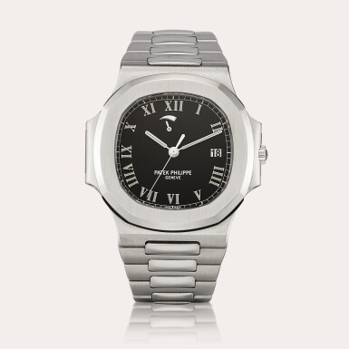View full screen - View 1 of Lot 2205. Nautilus, Reference 3710 A stainless steel bracelet watch with date and power reserve indication, made in 2003 | 百達翡麗 | NAUTILUS 型號3710 | 精鋼鏈帶腕錶,備日期及動力儲備顯示,2003年製.