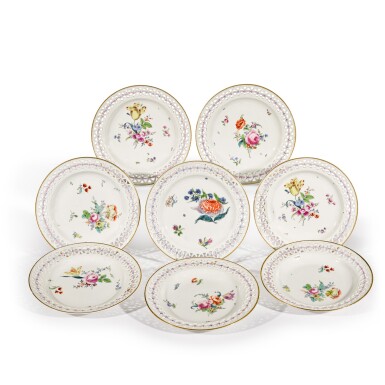 View full screen - View 1 of Lot 53. Eight Herend pierced plates, late 19th century.