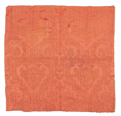 View full screen - View 1 of Lot 182. An European silk fragment, Italy, probably 17th century.
