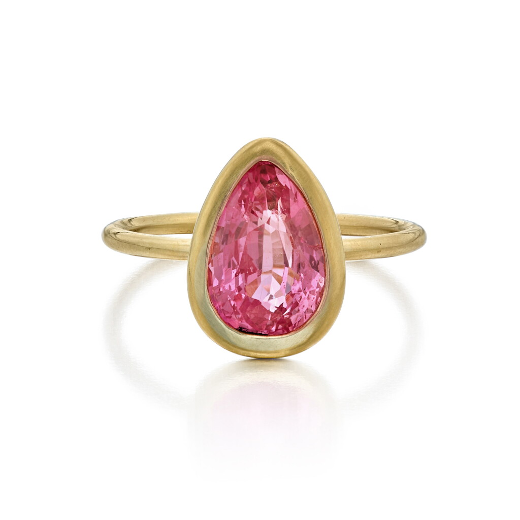 View full screen - View 1 of Lot 9. Padparadscha Sapphire Ring.