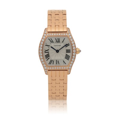 View full screen - View 1 of Lot 557. Tortue, Ref. 3698 Pink gold and diamond-set wristwatch with bracelet Circa 2014.