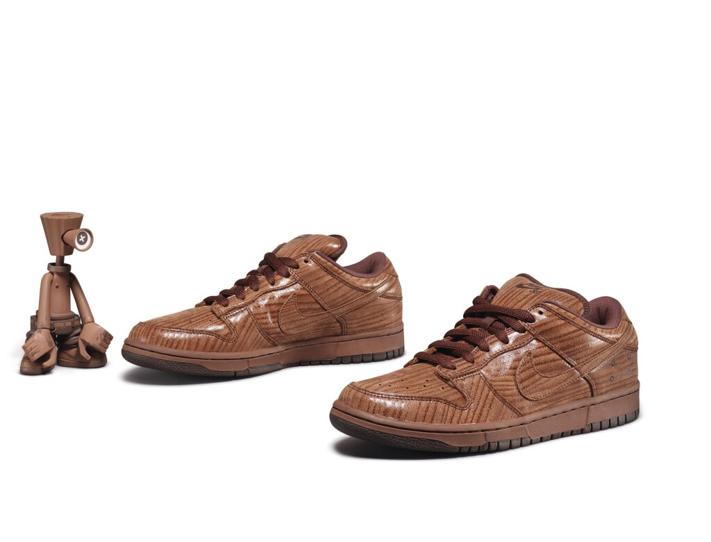 View full screen - View 1 of Lot 8. Michael Lau | ‘Gardener Wood’ Nike Dunk Low Pro SB | Size 8.