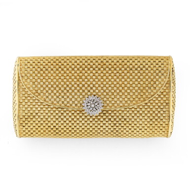 View full screen - View 1 of Lot 69. POCHETTE DU SOIR OR ET DIAMANTS | GOLD AND DIAMOND EVENING CLUTCH.