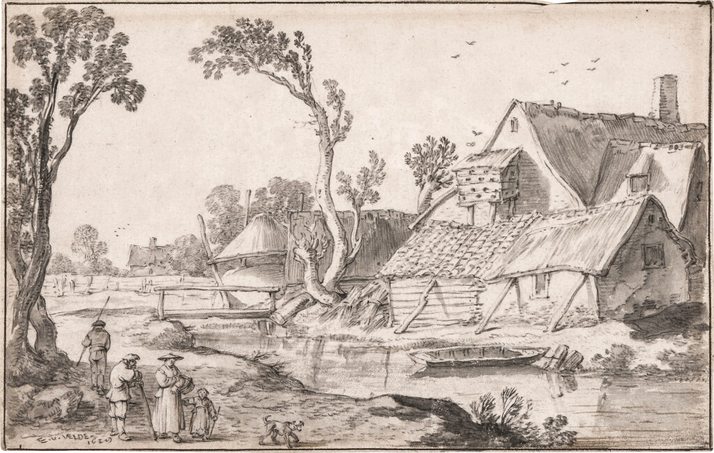 View full screen - View 1 of Lot 25. Farms by a canal.