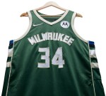 Giannis Antetokounmpo Milwaukee Bucks 2021-2022 Game Worn Away Jersey