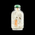 An inside-painted glass 'Romance of the Three Kingdoms' snuff bottle By Ye Zhongsan, dated jihai year, corresponding to 1899 | 己亥(1899年) 葉仲三作玻璃內畫三國故事圖鼻煙壺 《葉仲三作》款
