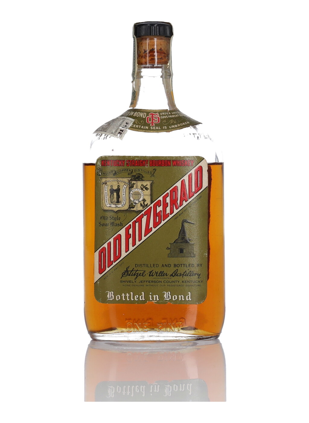 View full screen - View 1 of Lot 152. Old Fitzgerald 6 Year Old 100 Proof 1941 (1 Pint).