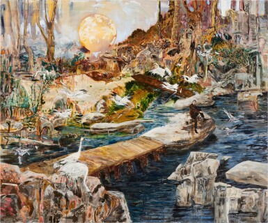 View full screen - View 1 of Lot 8. Night Flight or Midnight Migration, or My Merry Way .