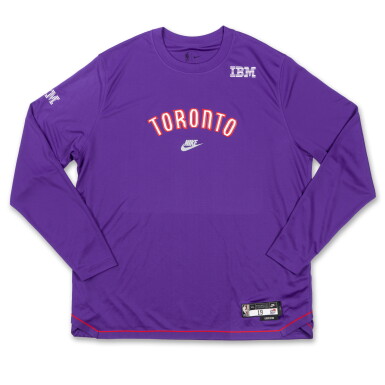 View full screen - View 1 of Lot 157. Jakob Poeltl Toronto Raptors 2024-2025 Classic Edition Warmup Set .