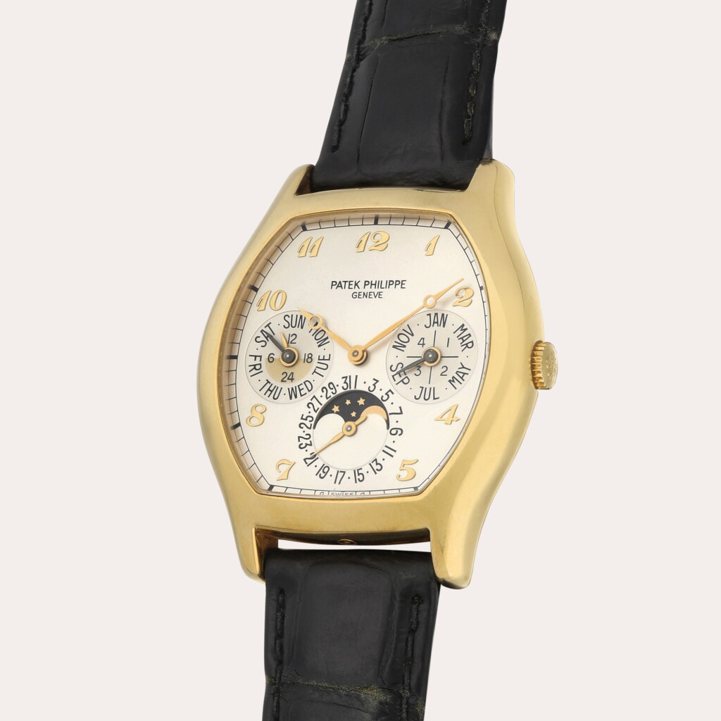 View full screen - View 1 of Lot 27. Reference 5040J | A yellow gold perpetual calendar wristwatch with moon phases, 24 hours and leap year indication | Circa 1996.