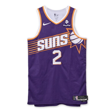 View full screen - View 1 of Lot 139. Josh Okogie Phoenix Suns 2024 NBA Playoffs Western Conference Round 1 Game Worn Icon Edition Jersey | Game 1.