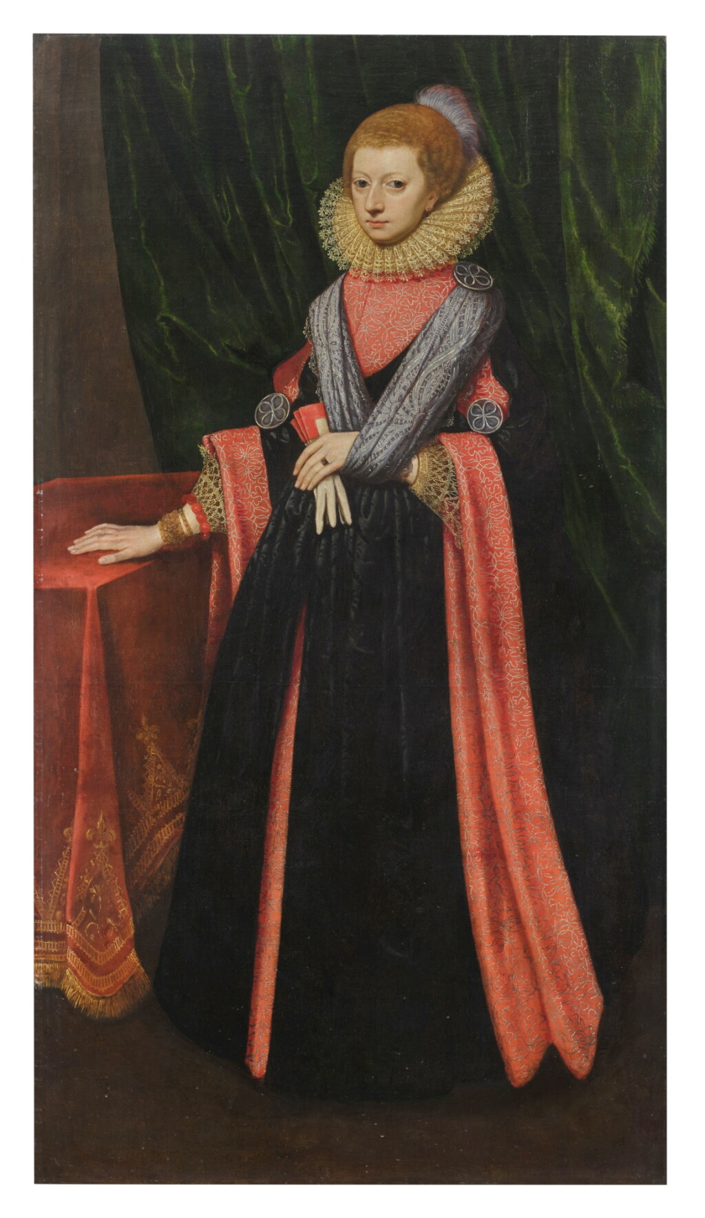 View full screen - View 1 of Lot 228. Portrait of a Young Woman, Said to be Isabella Clara Eugenia, Archduchess of Austria.