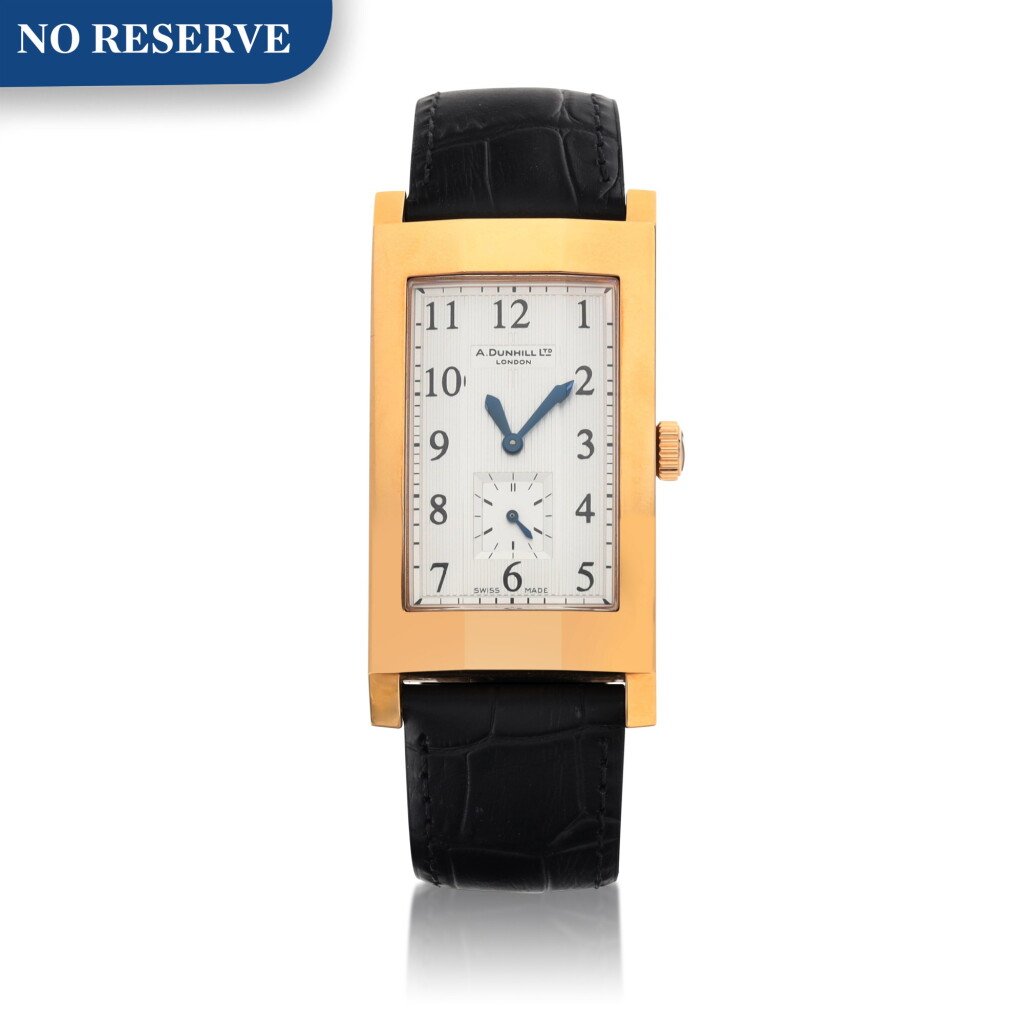 View full screen - View 1 of Lot 9357. Dunhill | Reference UH012, A pink gold wristwatch, Circa 2010 | 型號UH012 粉紅金腕錶,約2010年製.