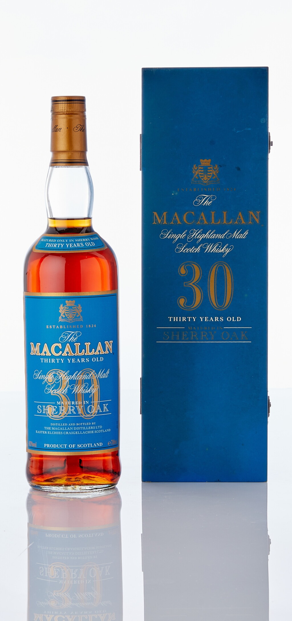 View full screen - View 1 of Lot 6017. The Macallan 30 Year Old Sherry Oak Blue Box 43.0 abv NV (1 BT70).
