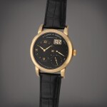 Lange 1, Reference 101.031 | An early pink gold wristwatch with digital date display and power reserve indication | Circa 1999 | 朗格 | Lange 1 型號101.031 | 早期粉紅金腕錶備數字日期及動力儲存顯示,製作年份約1999
