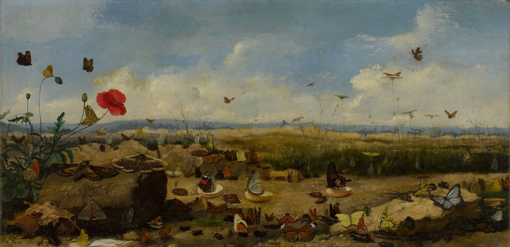 View full screen - View 1 of Lot 707. Landscape with Butterflies.